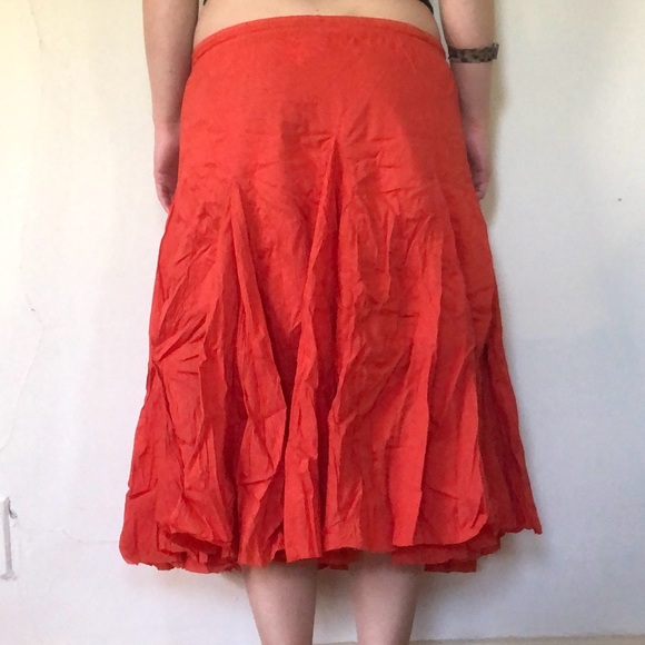y2k Billabong Orange Beach Skirt - Picture 6 of 7
